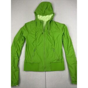 Lululemon Street To Studio Hooded Running Jacket Womens Size 4 Frond Green